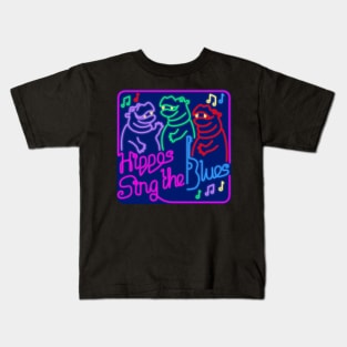 Hippos Sing the Blues Kids T-Shirt